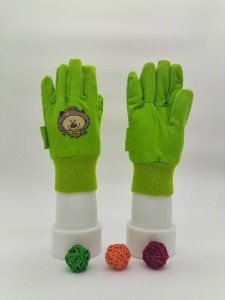 Ebipụtara floral 100% Cotton Garden Gloves, Ugbo na-arụ ọrụ maka nchekwa aka